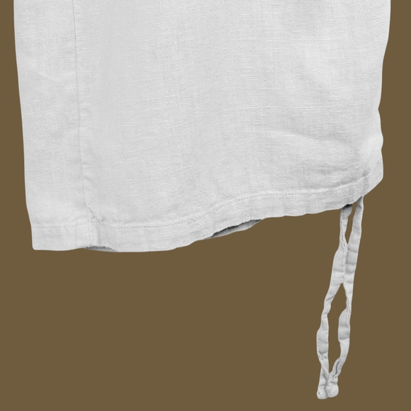 Naturals D&Co Womens Wide Leg Linen Pants Size XL Beige Coastal Laggenlook - Picture 8 of 8